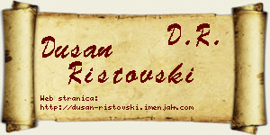 Dušan Ristovski vizit kartica